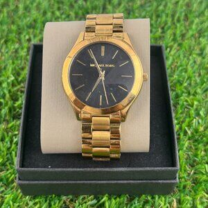 Michael Kors Women's Slim Runway MK3478 Gold Stainless-Steel Quartz watch